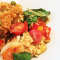 Faiza's cooksnap of when they made ふわっふわっ卵と海老のバジル炒め.