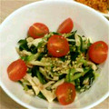 vvきょんvv's cooksnap of when they made 鶏と胡瓜の梅しそ和え.