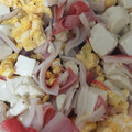 KSTake's cooksnap of when they made カニカマと豆腐の卵炒め.