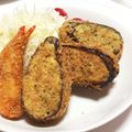 デークス's cooksnap of when they made おかずに☆なすのひき肉チーズはさみ揚げ★.