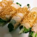 あっきー5296's cooksnap of when they made 水菜の豚バラ巻き(ごまだれかけ).