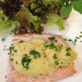 mitinee's cooksnap of when they made ◆鮭のムニエル◆さつまいも粒マスソース.