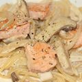 ぷのぷの's cooksnap of when they made 鮭ときのこのクリームパスタ.