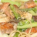 ぷのぷの's cooksnap of when they made 鮭とねぎのクリームパスタ☆.
