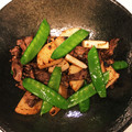 ysk32o's cooksnap of when they made 長芋と牛肉とさやえんどうの醤油炒め.