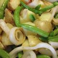 にゃんこりんご's cooksnap of when they made ☆スナップえんどうと新じゃが炒め☆.