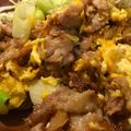 vistawalk's cooksnap of when they made 豚こまと長ねぎの卵炒め.