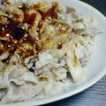 たここんぶ's cooksnap of when they made 豚しゃぶとネギのコチュジャンソース。.