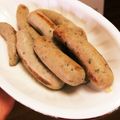 まめしば食堂's cooksnap of when they made ジェノベーゼソースで✿手作りウインナー.