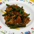 むやこ's cooksnap of when they made いんげんと豚こま肉のピリ辛炒め.