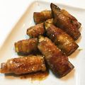 ゆーこりん２７'s cooksnap of when they made ナスの豚バラ巻き 生姜焼き風味！.