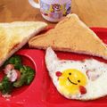 たべたいち's cooksnap of when they made キャラ目玉焼き♡にこにこちゃん.