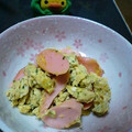 ゆきらっくま's cooksnap of when they made 手軽にもう１品☆お魚ソーセージの卵炒め.