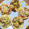 ーやまみー's cooksnap of when they made 【15分】餃子の皮de照焼きマヨ和風ピザ.