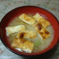 iketa's cooksnap of when they made ✿うめえ！オクラと焼きあげの味噌汁✿.