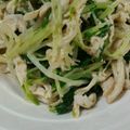 ちびっことんとん's cooksnap of when they made 水菜とささみのごまポンマヨ和え.