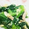 みぽぴぽ's cooksnap of when they made もう一品！小松菜のオイスターソース炒め.