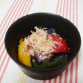 ｍoon　ｌamp 's cooksnap of when they made なす＆ピーマン * 焼き野菜めんつゆ浸し.