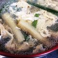 クックAEFKMQ☆'s cooksnap of when they made ニラ★ごま油香るニラと卵の簡単スープ.