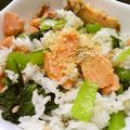 オイゼビウス's cooksnap of when they made 材料３つ！鮭と小松菜のおいしい混ぜご飯☆.