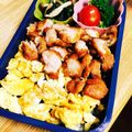 WishBear's cooksnap of when they made から揚げで3色そぼろ丼.