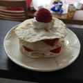 nursemam's cooksnap of when they made 簡単＊餃子の皮でいちごのミルフィーユ＊.