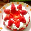 たまりろ's cooksnap of when they made 手軽にクリスマスケーキ その２.