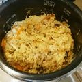 natsu150's cooksnap of when they made 簡単！豚肉の味わい炊き込みご飯.