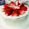 ４兄弟ママちゃん's cooksnap of when they made た～っぷり苺♪バースデーケーキ.