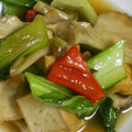 のえもゆ's cooksnap of when they made 厚揚げとキノコとチンゲン菜のうま煮.
