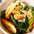 ユーロン's cooksnap of when they made 小松菜とちくわの卵とじ.