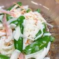 えりこは's cooksnap of when they made スナップえんどうと新玉のサラダ.