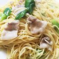 北の歌人's cooksnap of when they made 豚バラとネギの中華風パスタ.