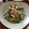 i_yokan's cooksnap of when they made 海老とうどの塩炒め.