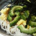 CoffeeCoco's cooksnap of when they made ✿ゴーヤーとツナのサラダうどん✿.