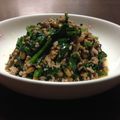 こん＾＾'s cooksnap of when they made 納豆と豚肉のピリ辛炒め.