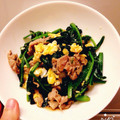 クックOQLXU9☆'s cooksnap of when they made ☆簡単！ほうれん草と豚肉のタマゴ炒め☆.