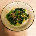 kikupyon's cooksnap of when they made 小松菜×卵×シーチキン炒め.