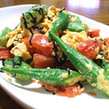kuu汰's cooksnap of when they made トマトとオクラと海苔の卵炒め。.