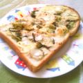えれぼん's cooksnap of when they made 胡麻香る❀たっぷりレタスの塩昆布トースト.