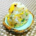 inyako's cooksnap of when they made 桜えび&いり卵のおにぎり♪.