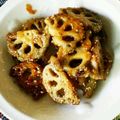 tomo456k's cooksnap of when they made レンコンの甘辛焼き.