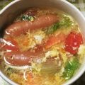 ぽち号's cooksnap of when they made レタスと卵ミニトマトのスープ.