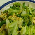 ｉｙコーギー's cooksnap of when they made 簡単春キャベツとスナップエンドウの卵炒め.