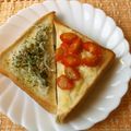 まんまるまうちゃん's cooksnap of when they made ノンオイル☆とまとチーズトースト.