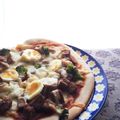 ヨメミ's cooksnap of when they made ハンバーグ&トマトソースのピザ.