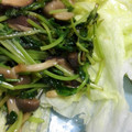 パパの手料理☆'s cooksnap of when they made きのこと豆苗のガーリック炒め♪.