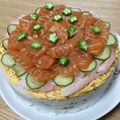 ゆぽぽ☆'s cooksnap of when they made ちらし寿司ケーキ♡誕生日♡ひな祭り.
