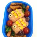 和ひつじ's cooksnap of when they made 簡単キャラ弁♪こいのぼりのお弁当.