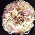 ÜCÖ♪'s cooksnap of when they made うどんカルボナーラ.